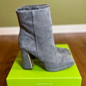 SAM EDELMAN: WOMENS 'JAYE' RIVER ROCK SUEDE FASHION BOOTS-SIZE 8